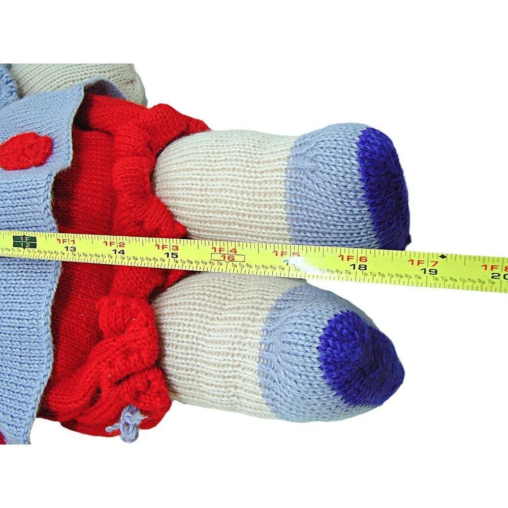 Poly Dolly Knitted Collectible Plush Doll Molly with Baby Teddy Bear Large 18